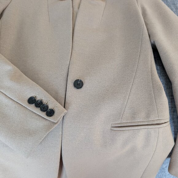 All Saints US Size 2 Wool Lyla Pea Coat in Camel Color - Picture 15 of 16